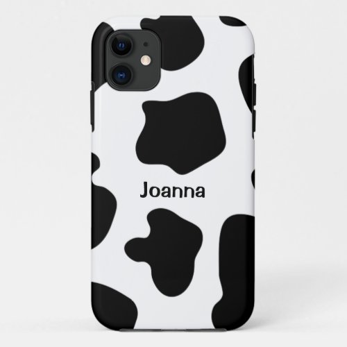Cow print iPhone 5 case  Personalized name