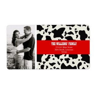 Cow Print Label