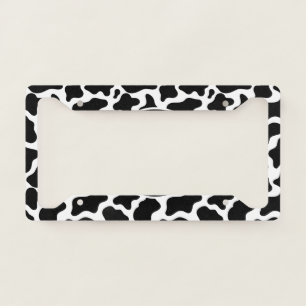 Cow Print License Plate Frame