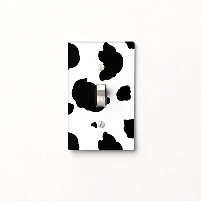 Cow Print Light Switch Cover (In Situ)