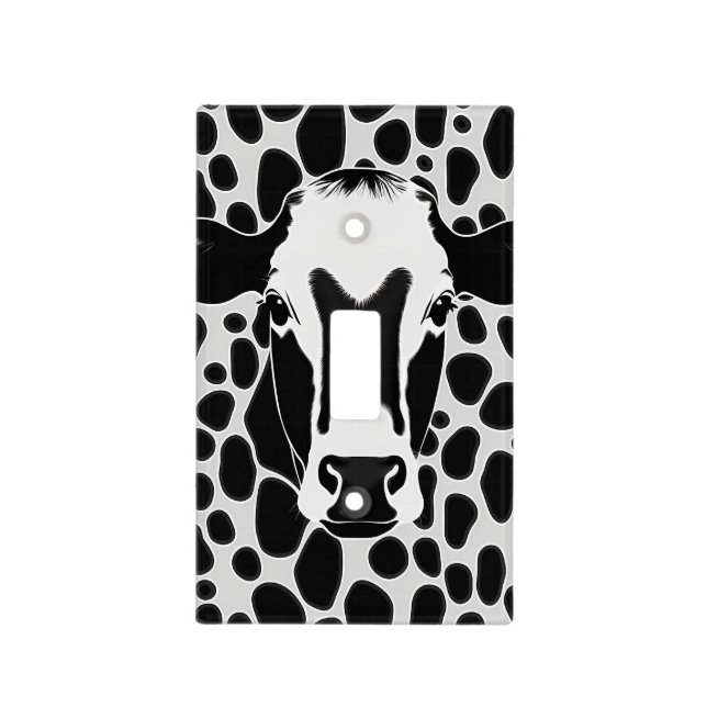 Cow Print Light Switch Cover (Front)