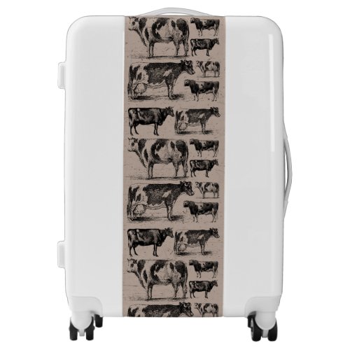 Cow print Luggage Vintage Pattern Rustic