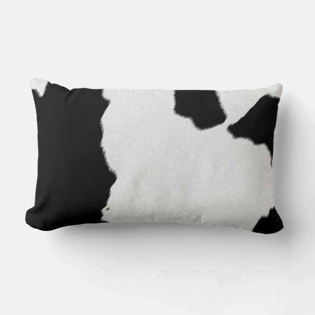 Cow Print Lumbar Pillow (Front)