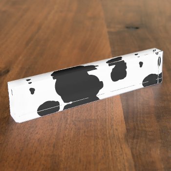 Cow Print Nameplate by peacefuldreams at Zazzle