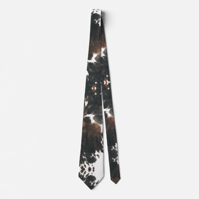 cow print neck tie (Front)