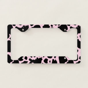Cow Print on President Pink License Plate Frame