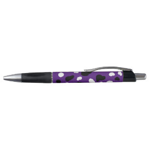 Cow Print On Purple,  Pen