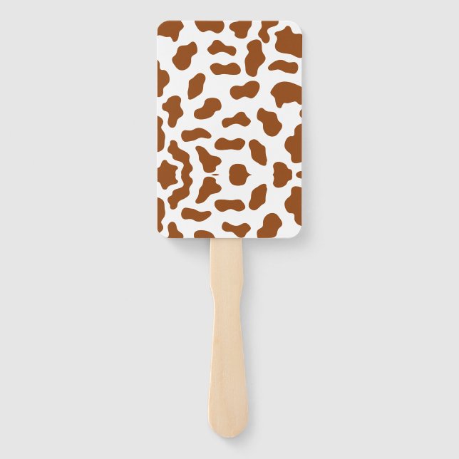 Cow print party favors -  hand fan (Back)