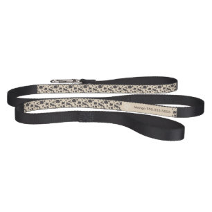 Cow Print Pattern Beige Paw Pet Leash