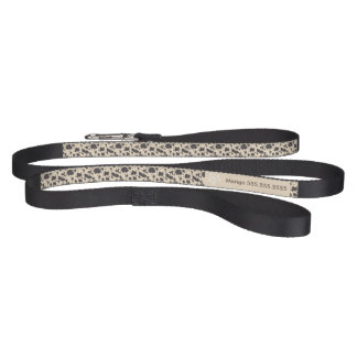 Cow Print Pattern Beige Paw Pet Leash