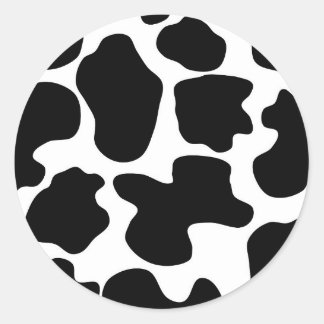 Black And White Cow Pattern Stickers | Zazzle