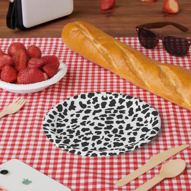 Cow Print Pattern Paper Plates (Picnic)