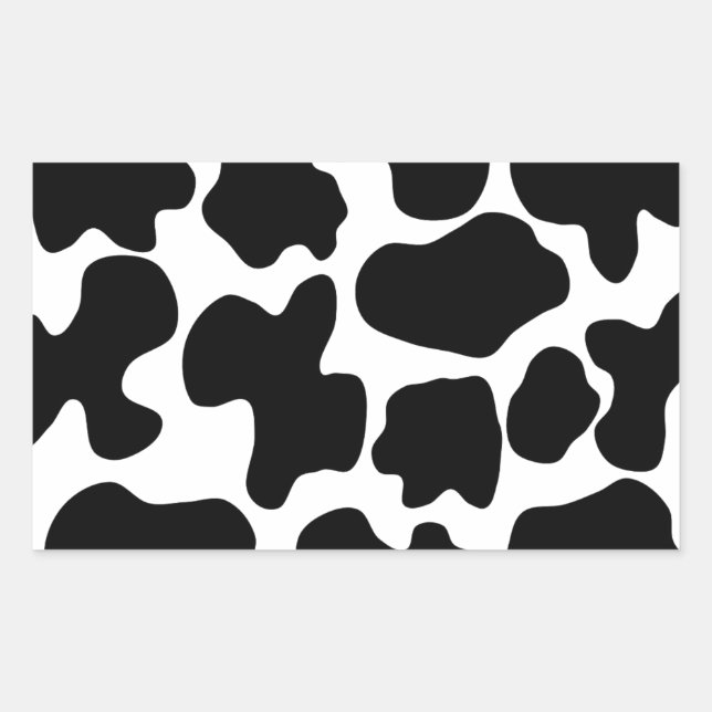 Cow Print Pattern Rectangular Sticker (Front)
