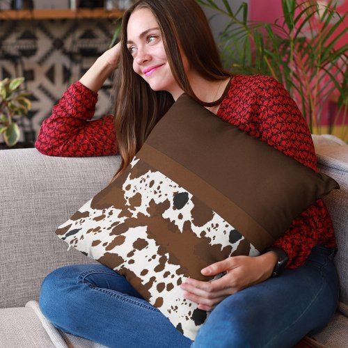 Cow Print Pillow Add a Touch of Farmhouse Throw Pillow