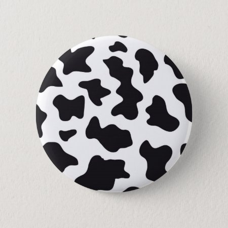 Cow Print Pinback Button