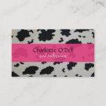 Cow Print; Pink Business Card at Zazzle
