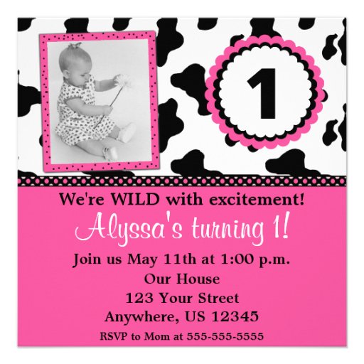 Cow Print Birthday Invitations 10