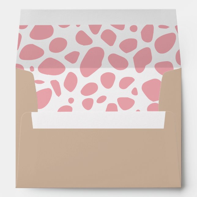 Cow Print Pink Wild West Rodeo Envelope (Back (Bottom))