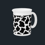 Cow Print Pitcher<br><div class="desc">Pitcher shown with a cute black and white country cow print. 
Customize this item or buy as is.</div>