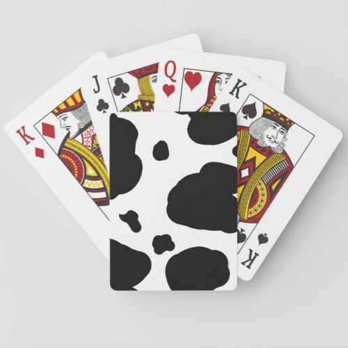Cow Print Playing Cards