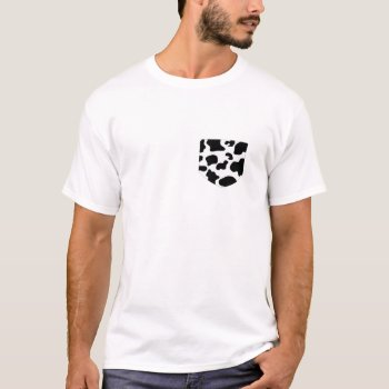 Cow Print Pocket Tee by Method77 at Zazzle