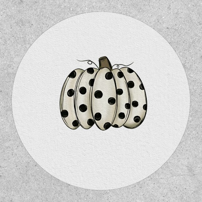 Cow Print Pumpkin Thanksgiving Fall Cattle  Patch (Front)