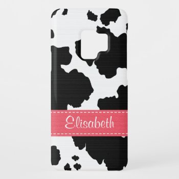 Cow Print Samsung Galaxy S Case Pink by cutecases at Zazzle