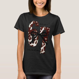 Cow Print Six Seven Western 67 Six Seven Coquette T-Shirt