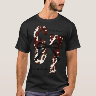 Cow Print Six Seven Western 67 Six Seven Coquette T-Shirt