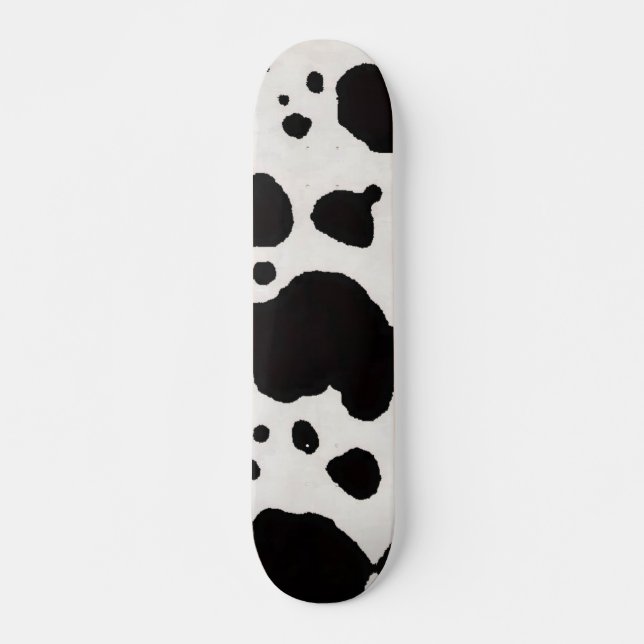 Cow Print Skateboard Deck (Front)