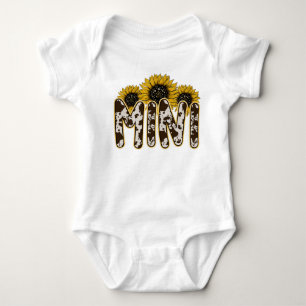 Cow Print Sunflower• Country Western Aesthetic Baby Bodysuit