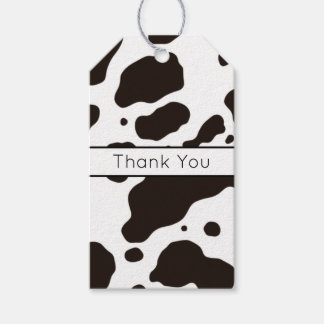 Cow Print Thank You Gift Tag