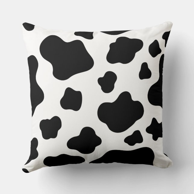 Cow Print Throw Pillow (Back)