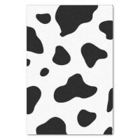 Black and White Cowhide Cow's Hide Patterned Tissue Paper
