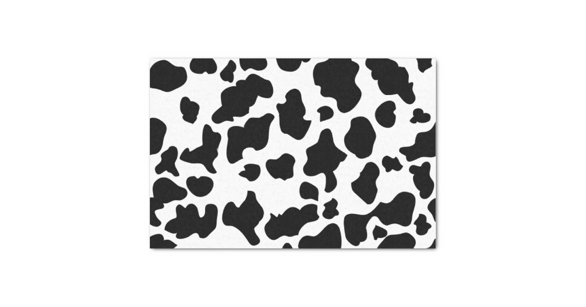 Black and White Cowhide Cow's Hide Patterned Tissue Paper