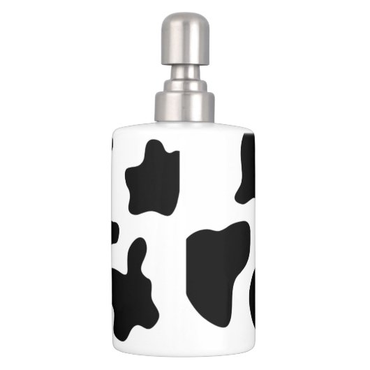 Cow print Toothbrush Holder and Soap Dispenser Set (Back)