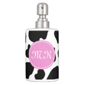 Cow print Toothbrush Holder and Soap Dispenser Set (Front)