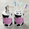 Cow print Toothbrush Holder and Soap Dispenser Set
