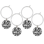 Cow Print Wine Charms at Zazzle