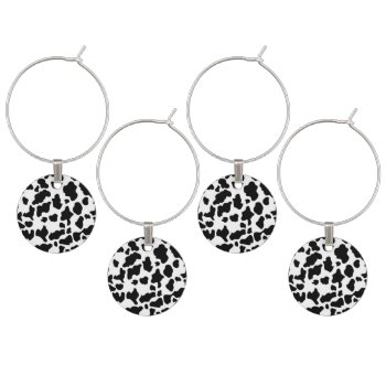 Cow Print Wine Charms by Cowcupsarecool at Zazzle