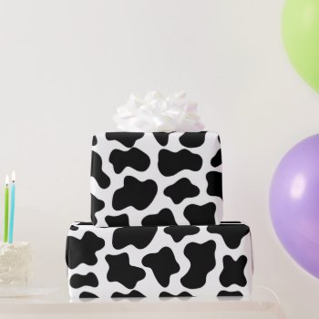 Cow Print  Wrapping Paper by coffeecatdesigns at Zazzle