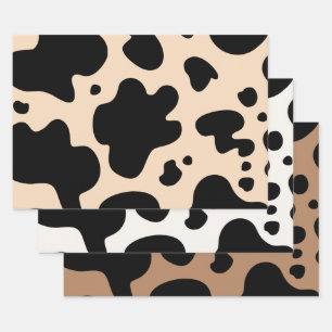 Cow Print Wrapping Paper Sheets