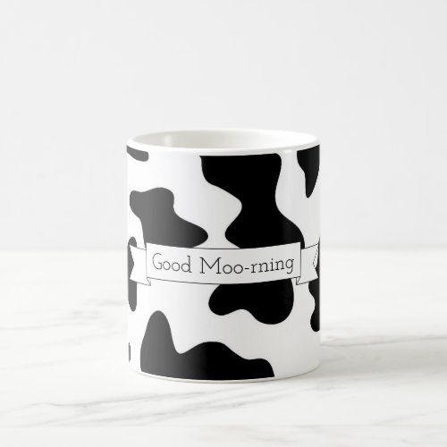 Cow Printed Good Moo_rning Mug