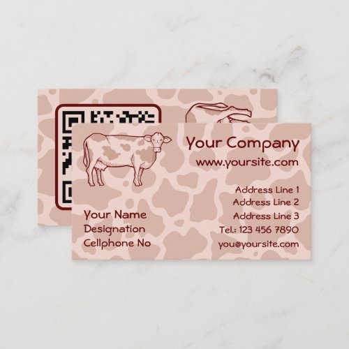 Cow Profile Business Card