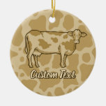 Cow Profile Ceramic Ornament