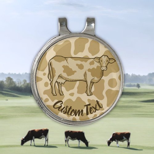 Cow Profile Golf Hat Clip