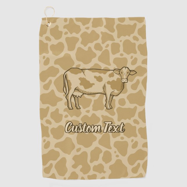 Cow Profile Golf Towel (Front)