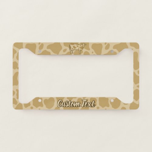 Cow Profile License Plate Frame