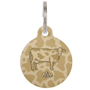 Cow Profile Pet ID Tag