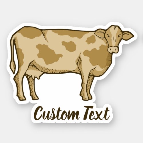 Cow Profile Sticker